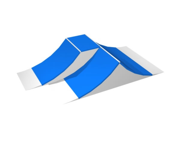 JSK9013-K Skate Ramp - Double Spine