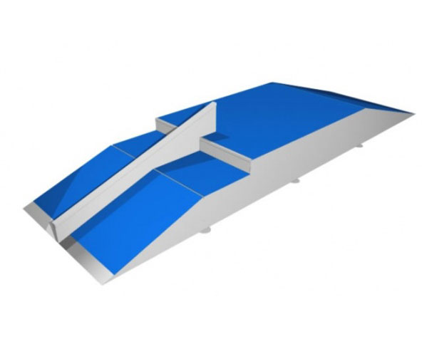 JSK9020-K Skate Ramp - Gap Box & Rail / Stairs A